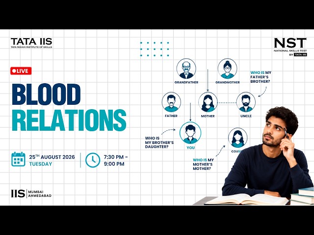 Blood Relations  National Skills Test (NST) Preparation Series by Tata IIS
