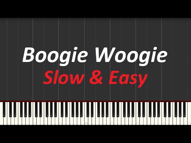 Boogie Woogie 2 SLOW & EASY Practise version Piano tutorial (Synthesia)