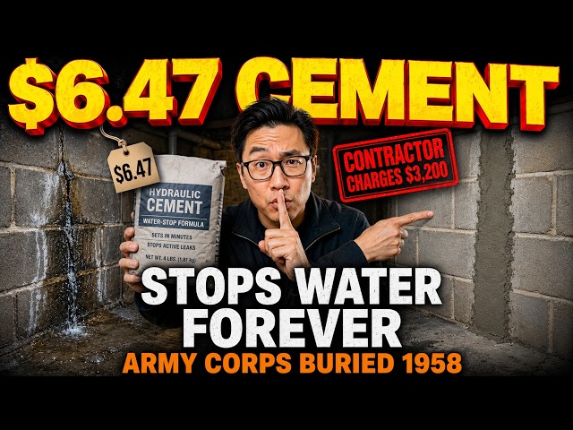 Basement Water Is NOT Always Excavation - This $6.47 Cement Stops the Leak`