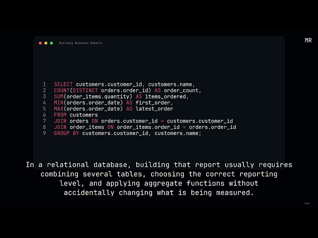 49. Building Business Reports MySQL for beginners 2026 Free