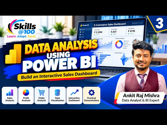 Power BI Tutorial | Build an Interactive Sales Dashboard | Skills@100 Ep 3