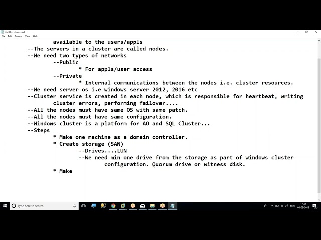 Windows Cluster -1