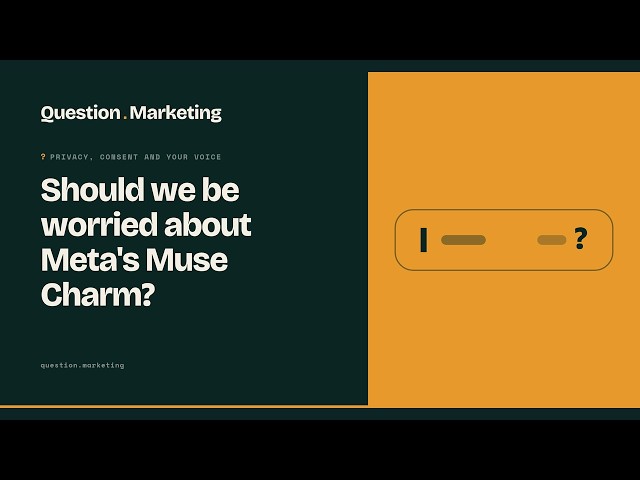 Should we be worried about Meta's Muse Charm? Privacy, consent and your voice