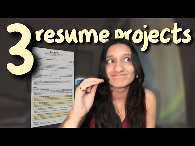 RESUME PROJECTS THAT ACTUALLY GET YOU INTERVIEWS