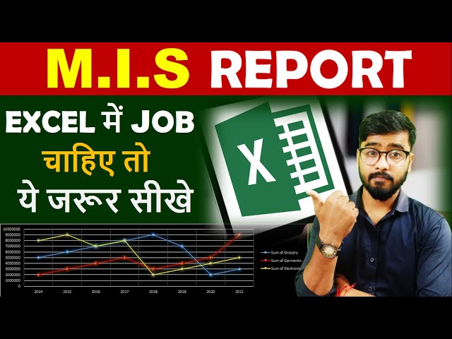 Excel - MIS Report | How to Create MIS Report in Excel | MIS Report in Excel