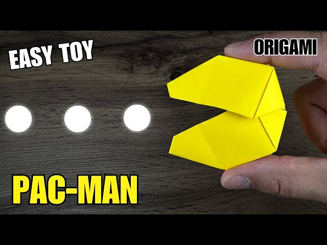 Easy Origami PAC-MAN Tutorial | How to Make Origami Biting Toy PAC-MAN Retro Game From Paper