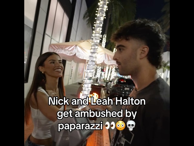 Nick and Leah Halton get ambushed by paparazzi 💀😭 #nicknayersina #leahhalton