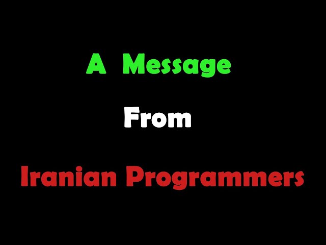 a message from Iranian programmers
