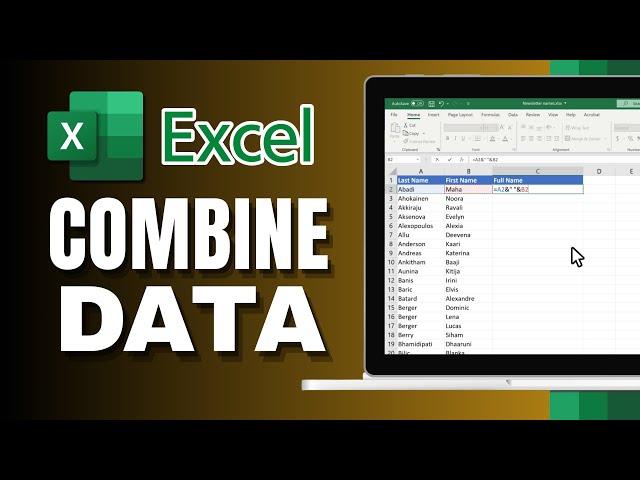 Combine Data From Multiple Cells In Excel | Full Tutorial