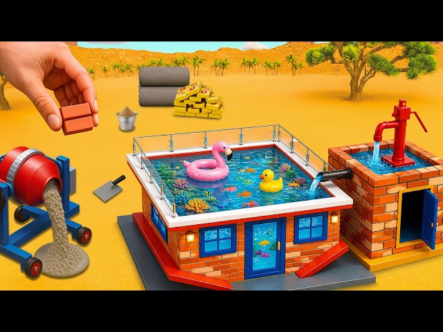 DIY Round Fish Pond Project - Building a Beautiful Brick Koi Pond with Mini Garden
