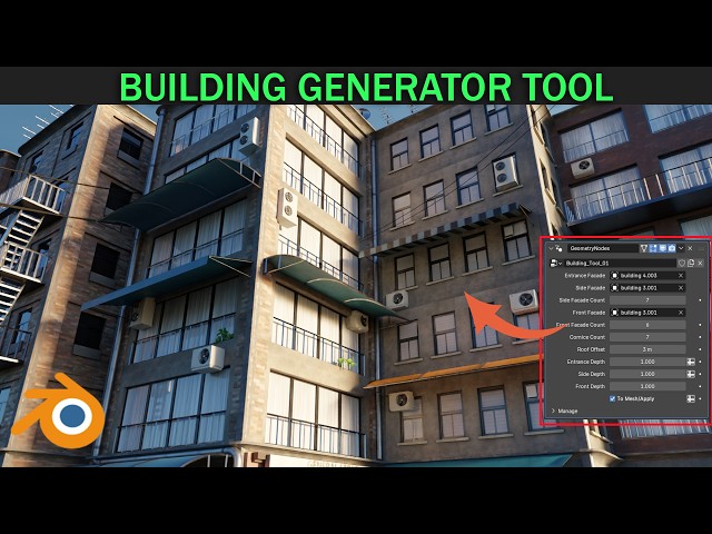 Blender Modular Buildings Pack - How To Use The Building Generator Tool