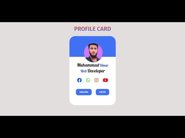 How to Create a Profile card using HTML and CSS 🔥 #webdvelopment #HTML #CSS