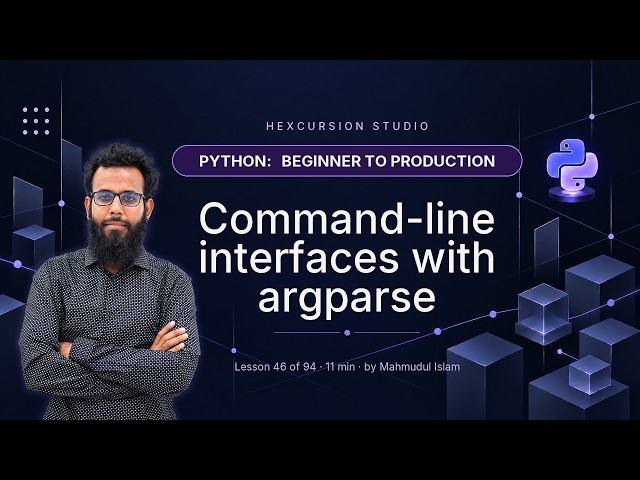 Python argparse Tutorial — Build a Real CLI | Python 46/94