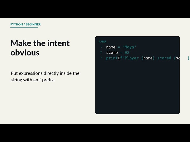 Cleaner Python Strings with f-Strings