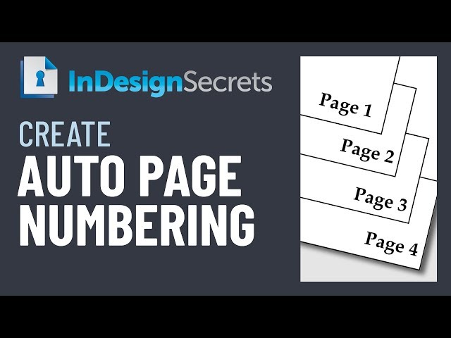 InDesign How-To: Create Automatic Page Numbering (Video Tutorial)