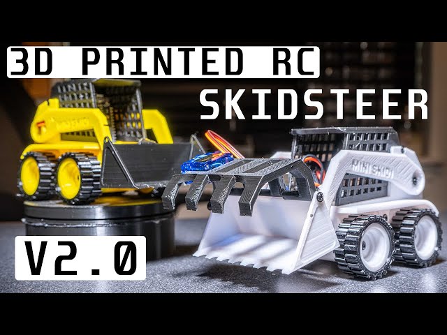 V2.0 3D Printed RC SkidSteer