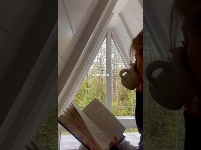 RAINY FALL MORNINGS🌧️🕯️📖🍂☕️ #fallaesthetic #cozy #twilight #tvd