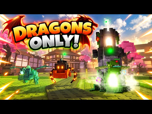Can an ALL DRAGON Team Beat An Apocalypse Challenge? | Garden Tower Defense
