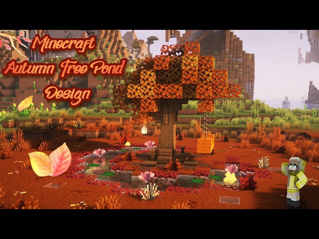 Minecraft | Build Custom Autumn Tree Design [ Tutorial ]