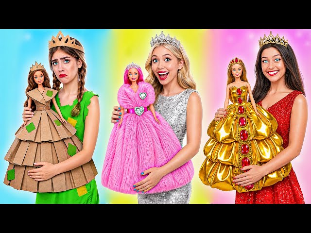 Rich vs Broke vs Giga Rich Barbie Doll Makeover | Funny Challenges by Multi DO Girls