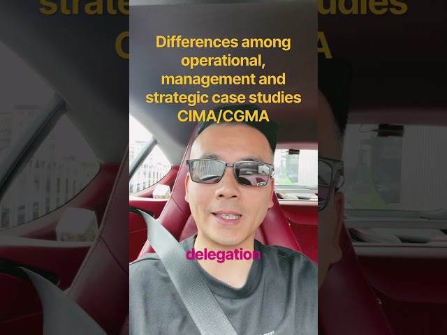Operational, management, strategic case studies have different focus in CIMA exams #cima #cgma