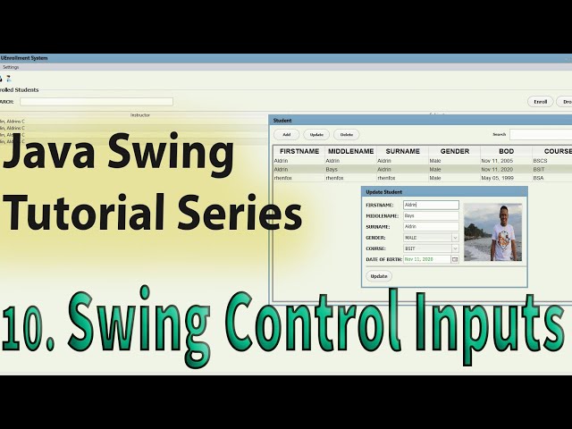 Java Swing Tutorial: 10.  Swing Control. Set and Get Input. (Tagalog)
