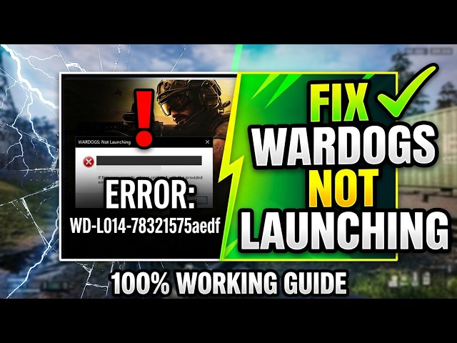 Fix WARDOGS Not Launching | Error Code WD-L014-78321575aedf