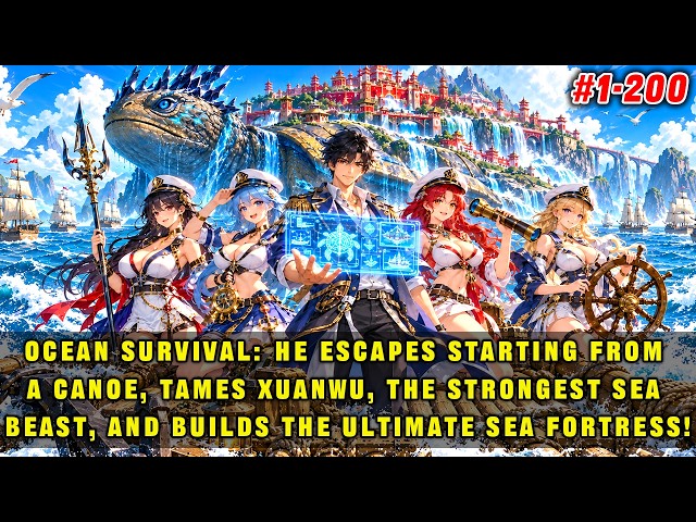 🔥Ocean Survival: He Starts With a Canoe, Tames Xuanwu, and Builds the Ultimate Sea Fortress!