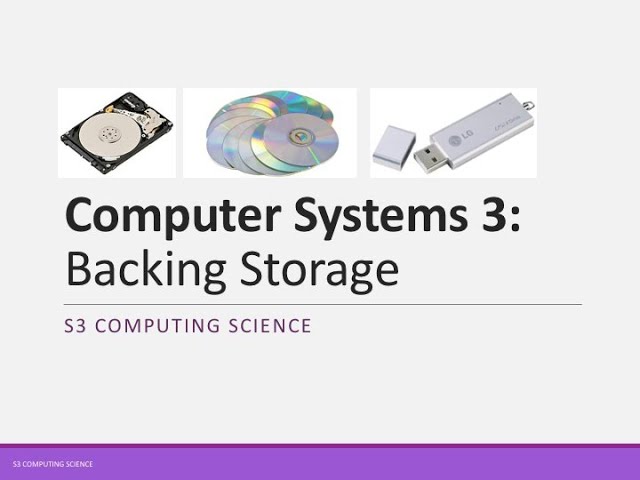S3: Computer Systems 3: Backing Storage