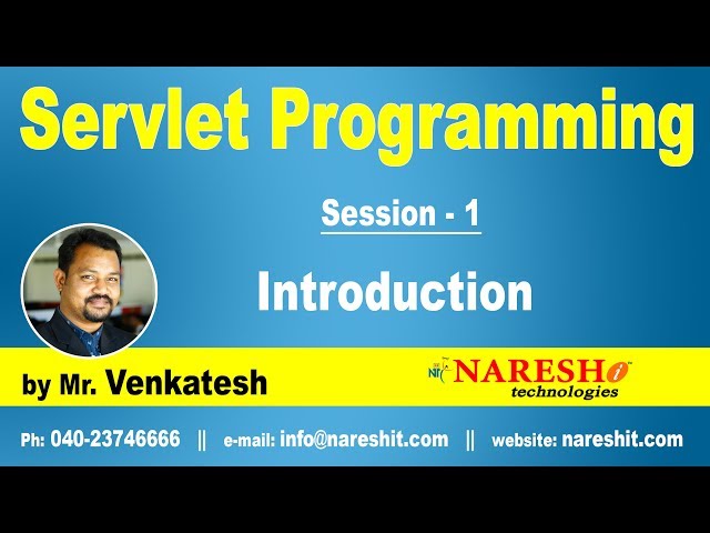 Servlet Tutorial | Introduction to Servlets | Servlet Programming Part-1  | by Mr.Venkatesh