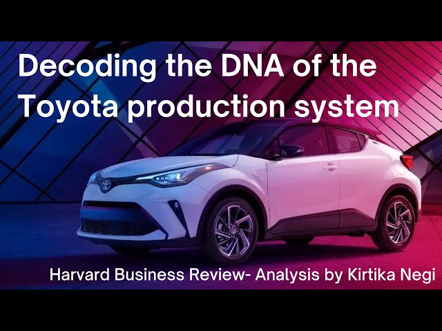 Decoding the DNA of the Toyota production system