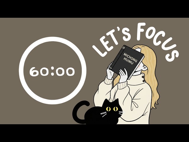 Pomodoro Timer 4x60 (4hr) | ADHD | Let's get focused! | Lofi Hip Hop ♡ #pomodoro #studywithme
