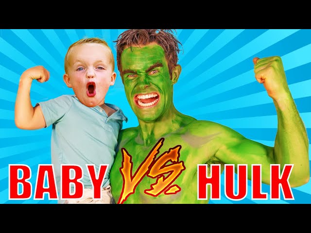 Baby vs Hulk Superhero Babysitter!
