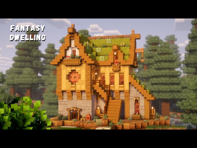 Minecraft: How To Build a Fantasy Dwelling | Easy Step by Step Tutorial