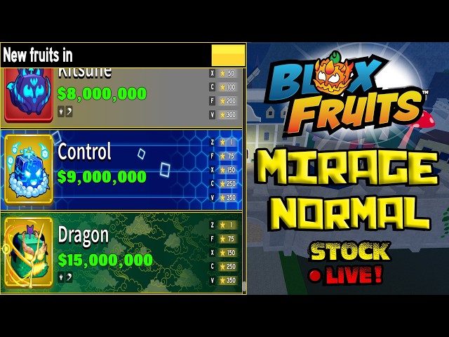 🔴[LIVE] BLOX FRUITS MIRAGE | NORMAL STOCK 24/7!