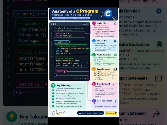 Anotomy Of C Programming