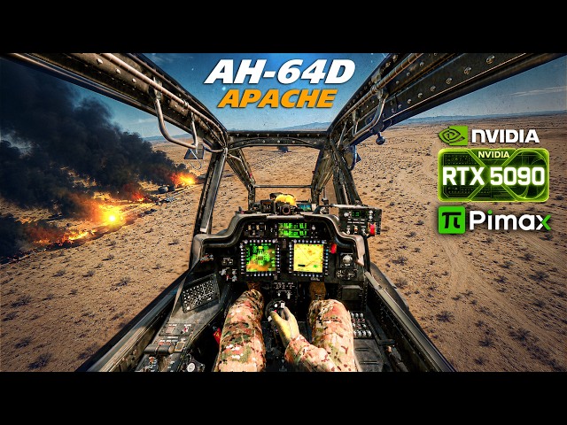 AH-64D Apache Longbow In Virtual Reality | PIMAX RTX 5090 | Digital Combat Simulator | DCS |
