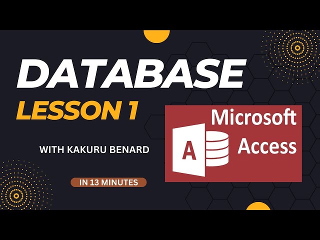 Database Lesson 1