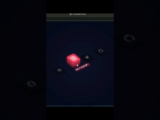 Amazing 3D Isometric Social Icons using HTML & CSS! 😱 #shorts #coding