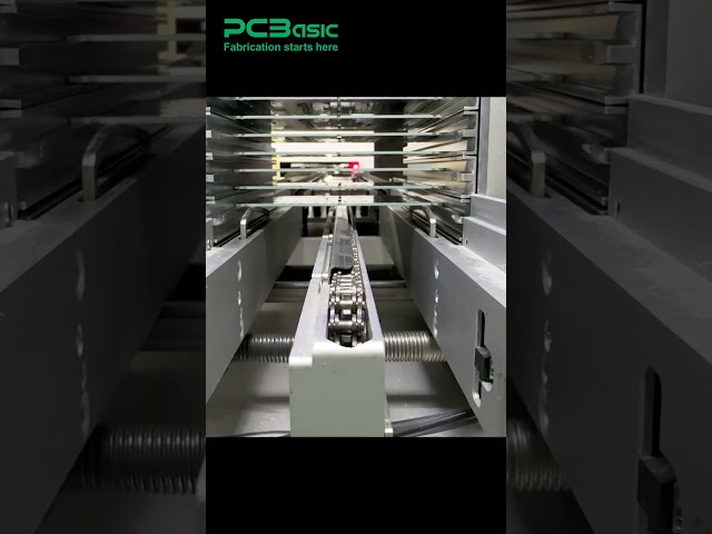 PCB Positioning – Board Loader in Operation