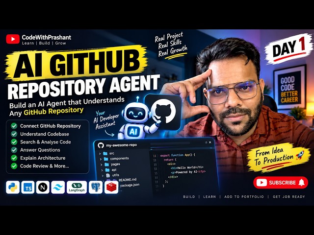 Build AI GitHub Repository Agent from Scratch 🚀 | Day 1 | AI Project Series