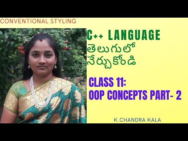 CPP || OOP CONCEPT PART - 2  IN BOTH TELUGU AND ENGLISH || CPP OOP PART 2