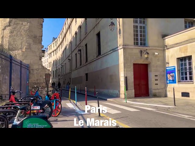 Paris city walks   Le Marais   Paris,France 4K