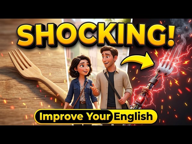 My Fork Shocked Me! ⚡ | English Story | A1 - A2