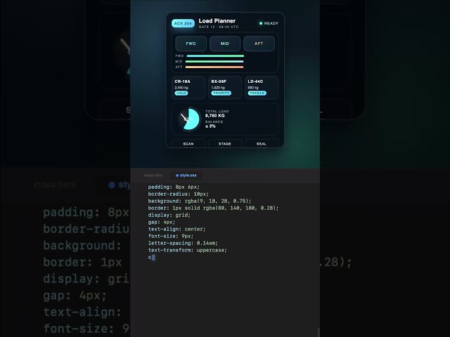 Airport Console #coding #code #css #shorts