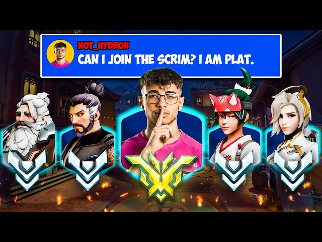I Secretly SMURFED a PLATINUM SCRIM in Overwatch...