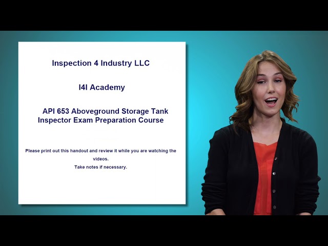 API 653 Training Course  by I4I Academy