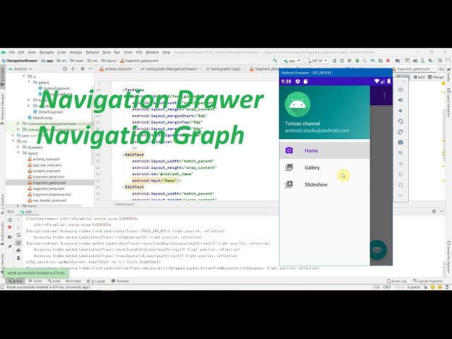 Android Tutorial: Using Navigation Drawer and androidx.navigation