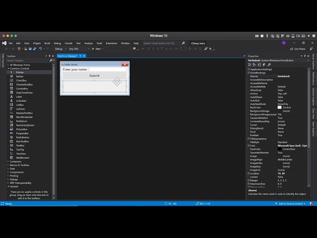 CS111 IntroToVisualStudio2019 03