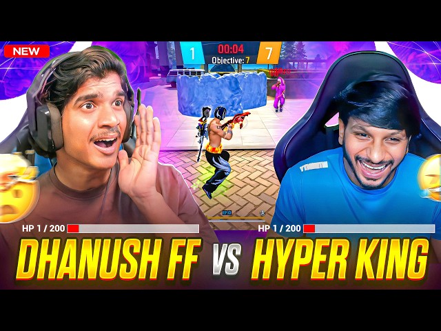 👑DHANUSH FF vs HYPER KING 😨 | Funny 😂 1HP Challenge | 1 v 1🔥| Free Fire in Telugu #dfg #freefire